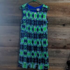 Rabbit Rabbit Rabbit Designs Lined Chiffon Sleeveless Swing Dress size 12.